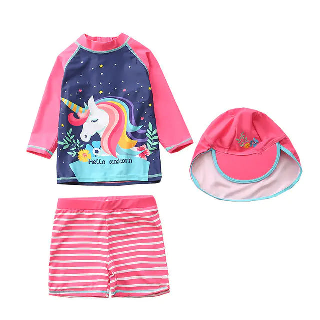 Children's Animated Print One-Piece Swimsuit
